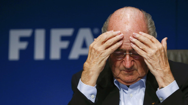FIFA President Blatter attends a news conference in Zurich