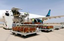 Coffins containing the remains of the bodies of Egyptian Copts killed by Islamic State militants in Sirte are loaded to the plane to be transferred to Egypt, in Misrata