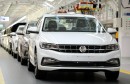 Volkswagen's Bora vehicles are seen at a production line at the FAW-Volkswagen plant in Qingdao