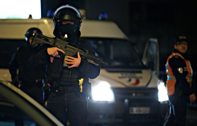 Security forces secure area where a suspect is sought after a shooting in Strasbourg