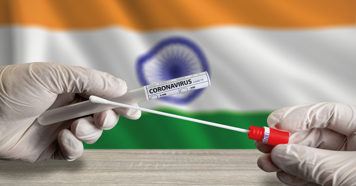 Coronavirus COVID-19 swab test in India